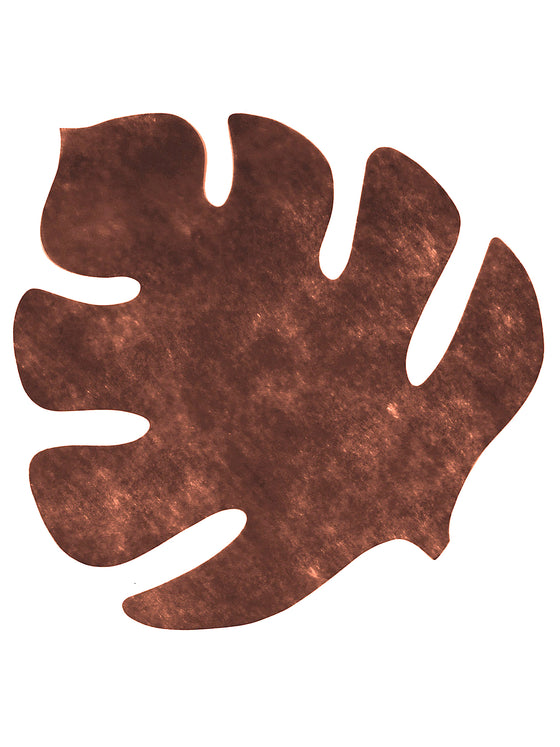4 sets de table en forme de feuille marron 35 x 40 cm déco tropicale