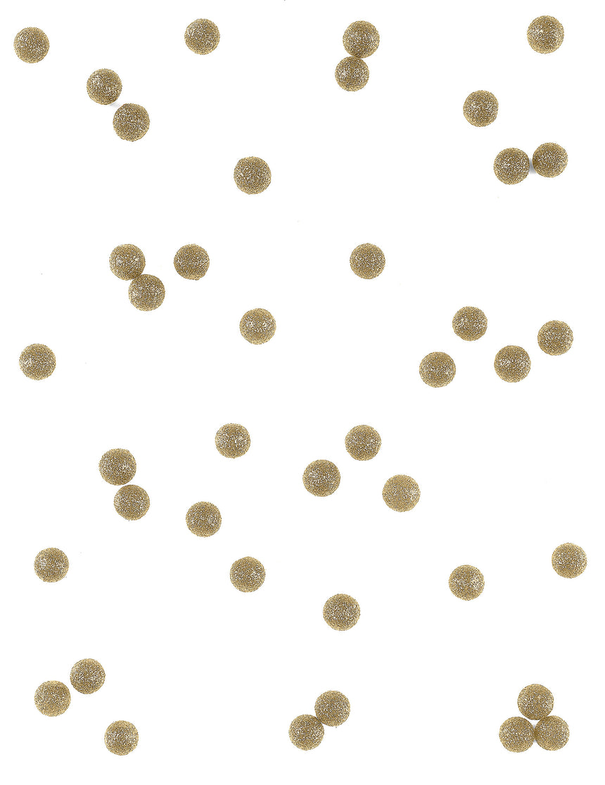 40 boules de décoration pailletées or 12 mm en mousse