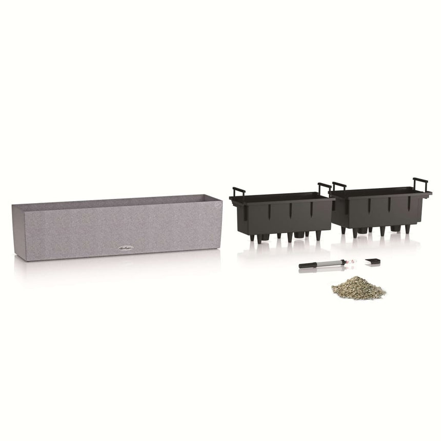 Lechuza Plantenbak Balconera Stone 80 All-In-One Grijs