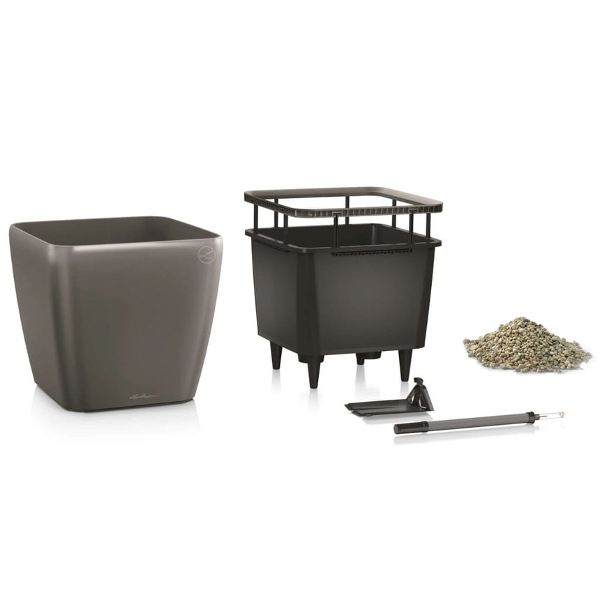 Lechuza Plantenbak Quadro Ls 35 All-In-One Houtskool 16163