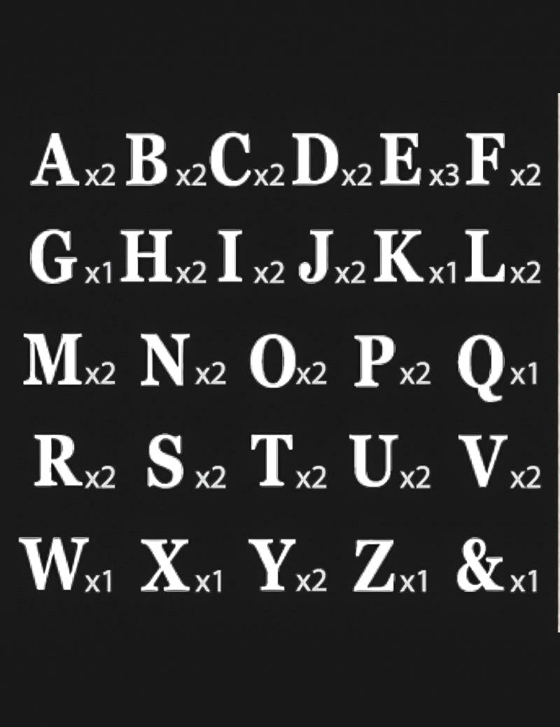 48 Stickers lettres adhésives rose gold 13,5 cm