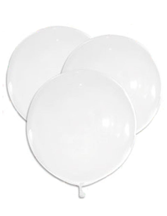 5 Ballons géants en latex blancs 47 cm