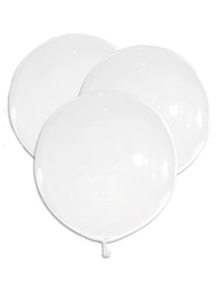 5 Ballons géants en latex blancs 47 cm