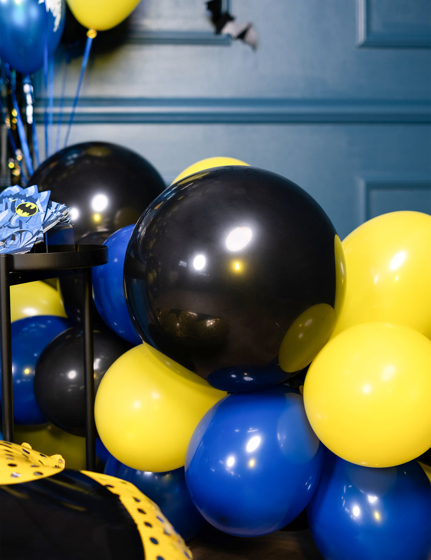 5 Ballons géants en latex noirs 47 cm