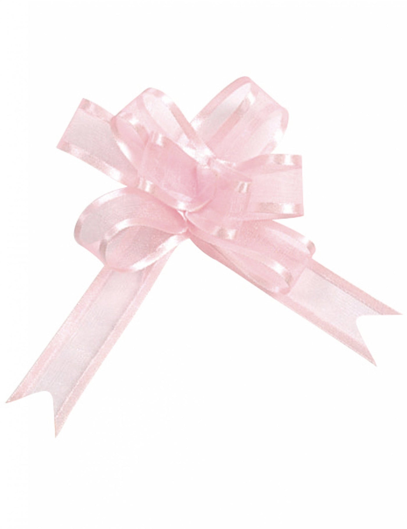 5 minis n?uds organdi roses 16 mm à tirer pour décoration