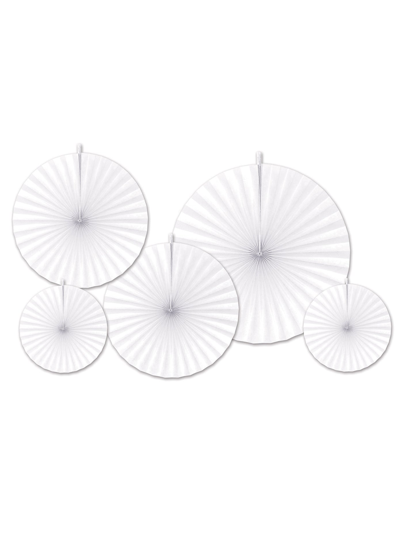 5 Rosaces en papier blanches