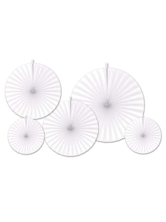 5 Rosaces en papier blanches