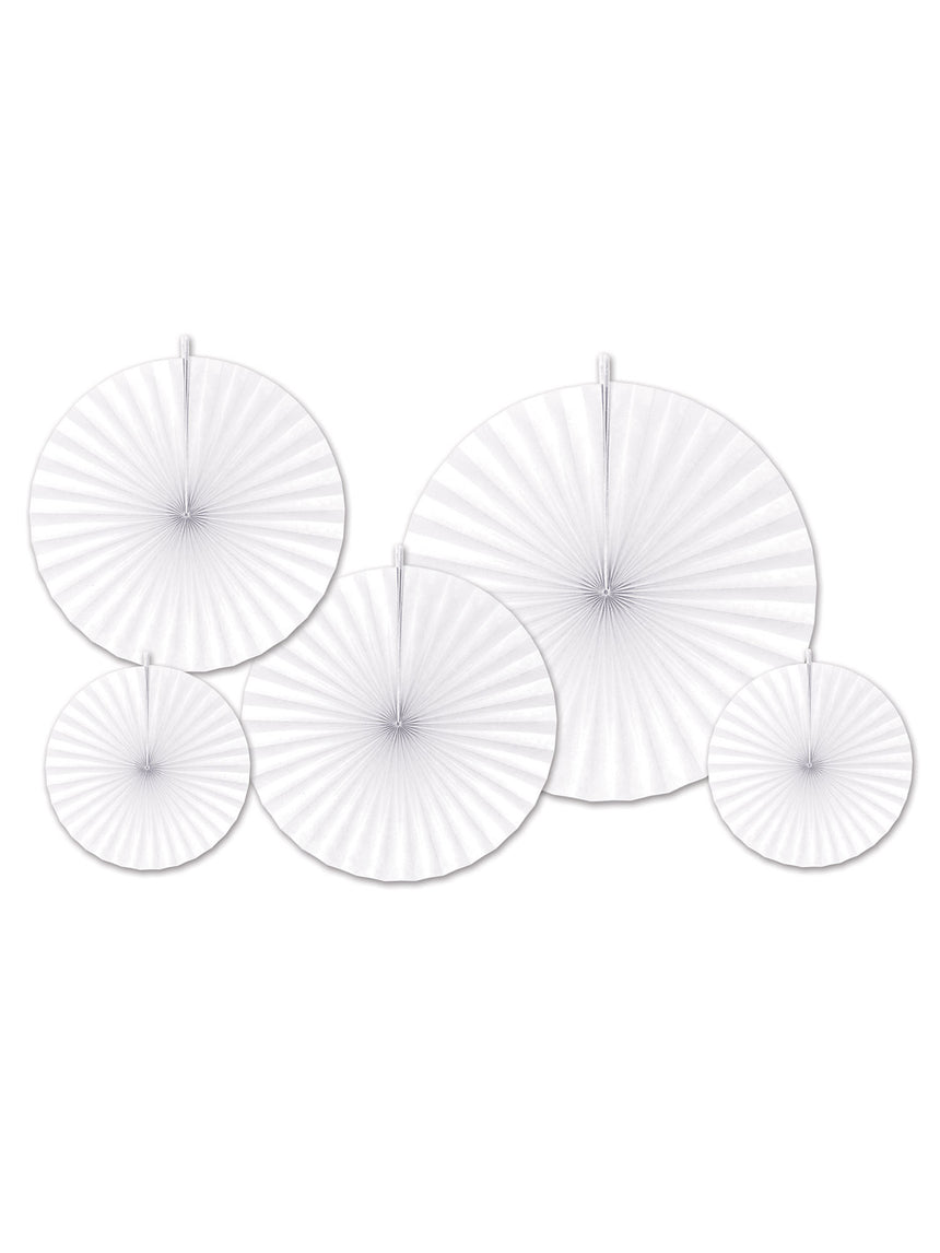 5 Rosaces en papier blanches