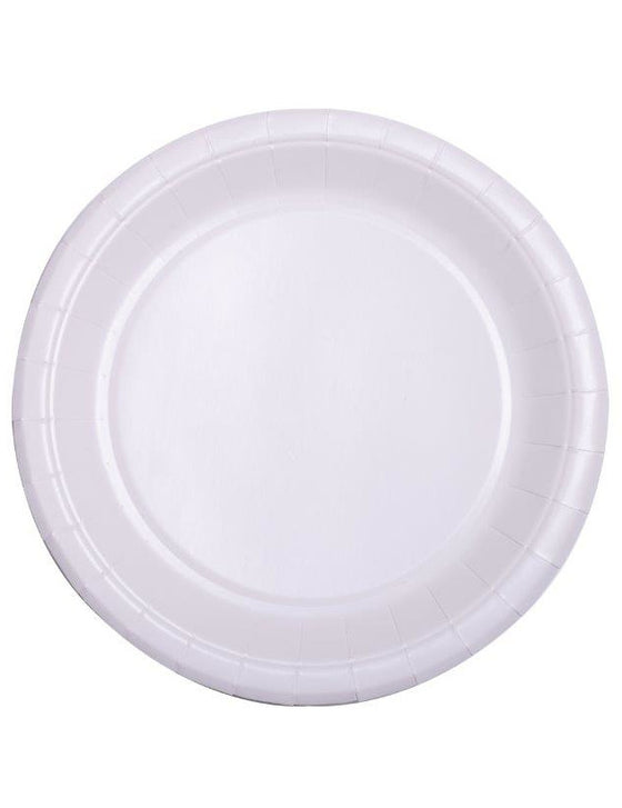 50 petites assiettes en carton blanc 18 cm écologiques