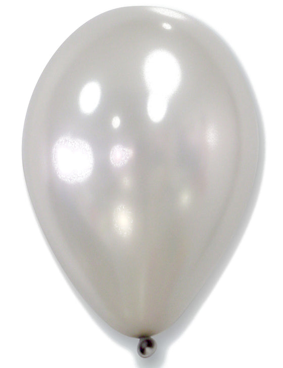 50 Ballons argentés métallisés 30 cm
