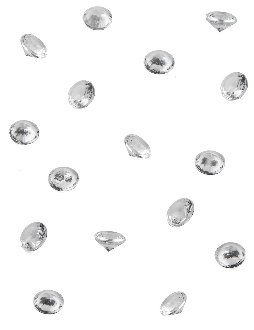 50 petits diamants transparents 1,2 x 1,2 x 1 cm pour décoration de table