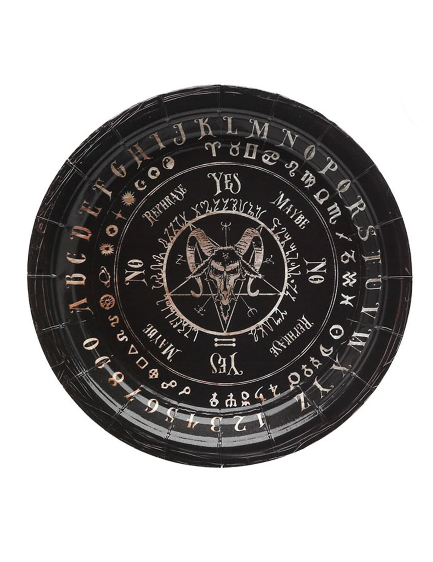 6 Assiettes en carton ouija 18 cm