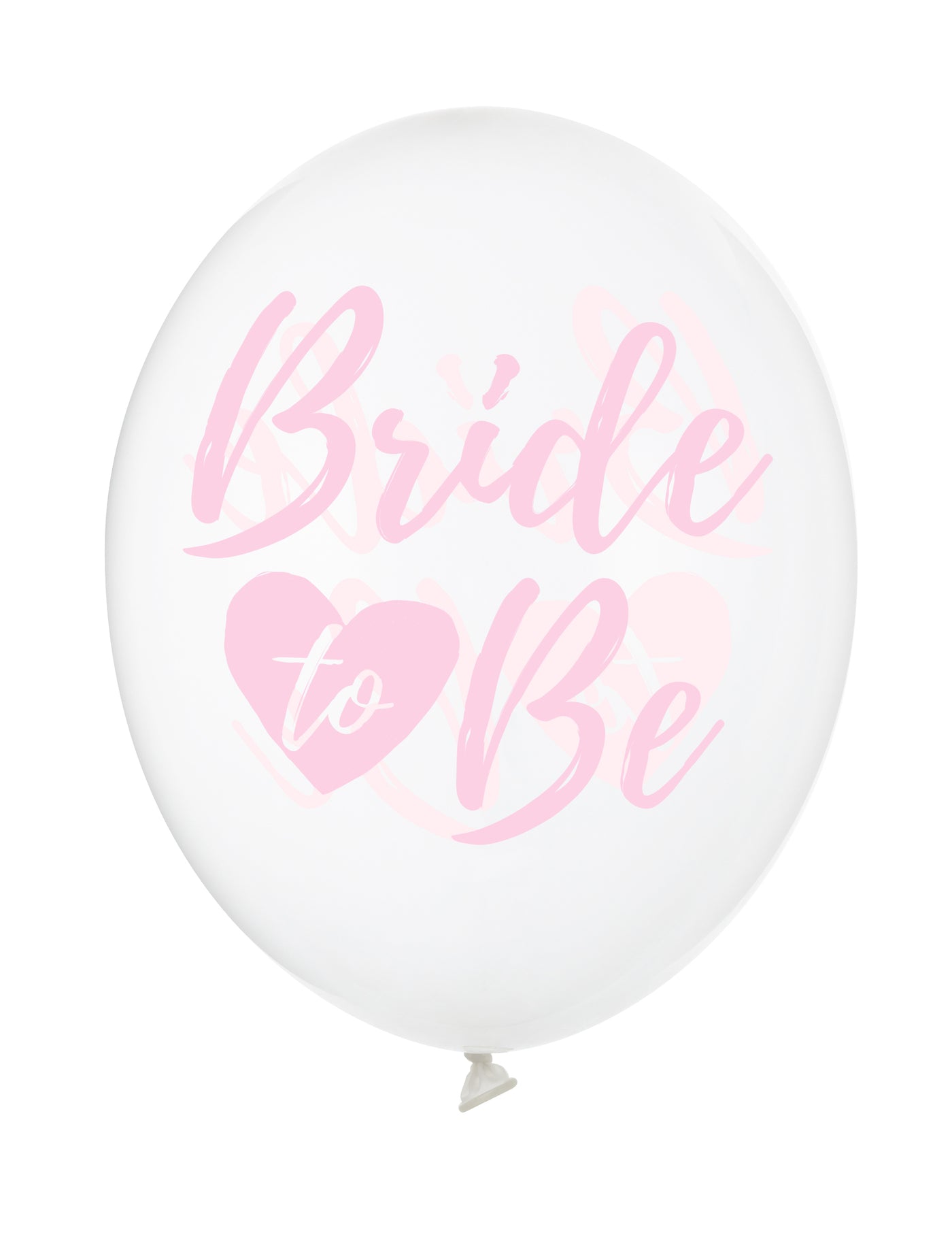 6 ballons transparents bride to be rose 30 cm décoration evjf