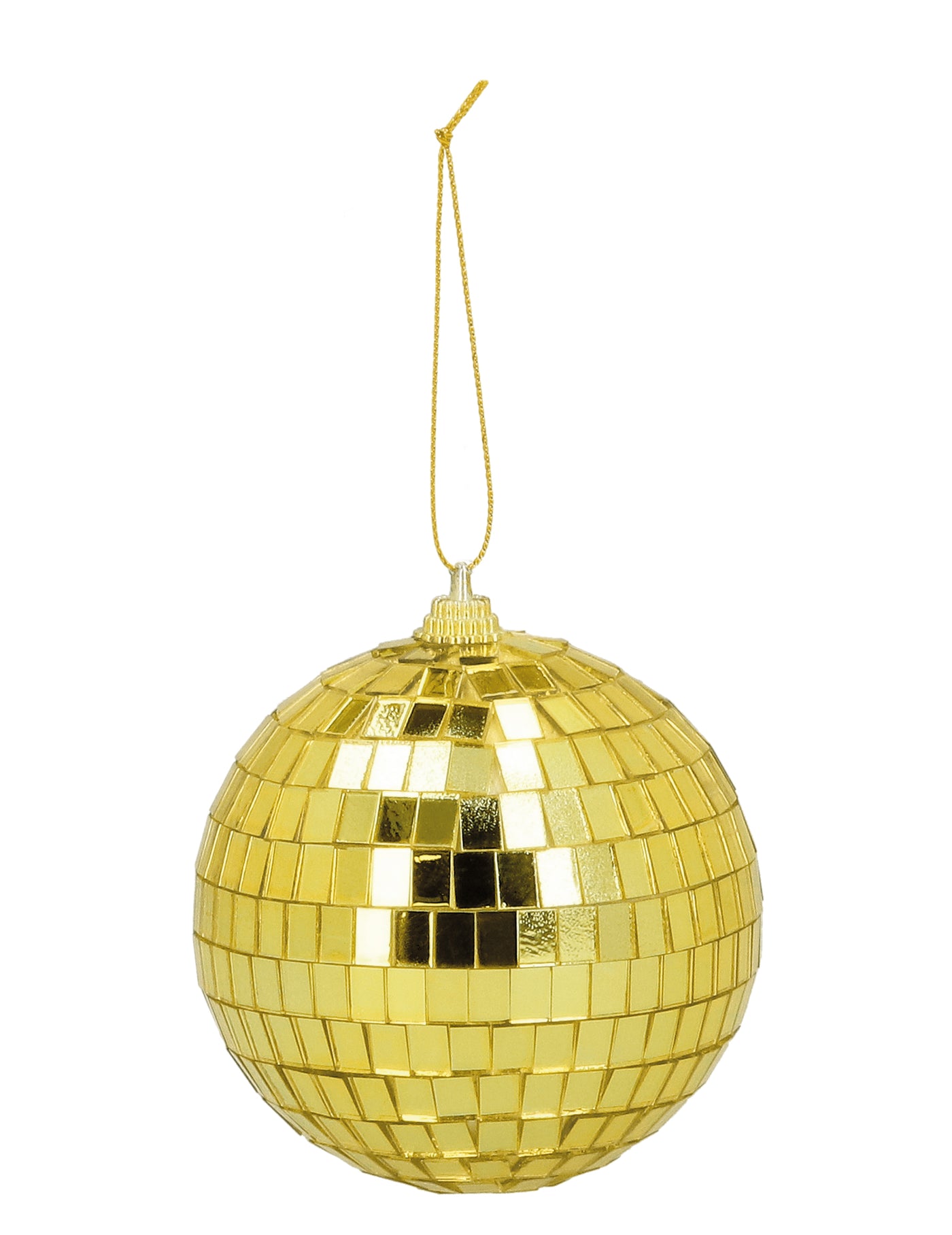 6 Boules disco dorées 8 cm