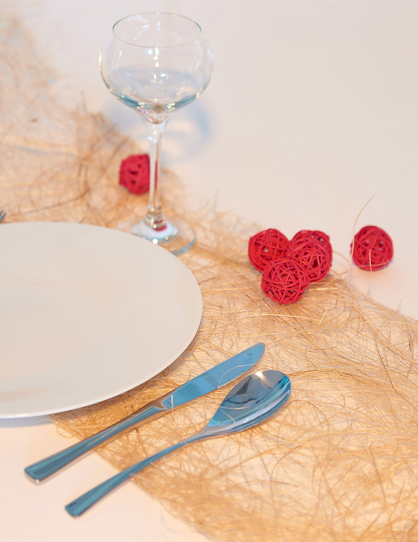 6 boules décoratives en osier rouges 3,5 cm