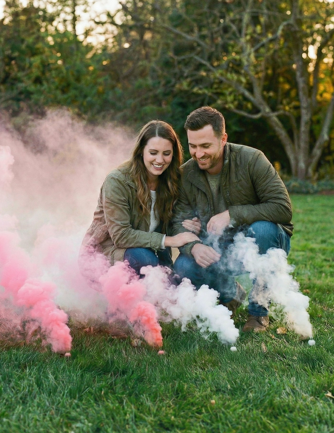 6 boules fumigènes blanc et rose