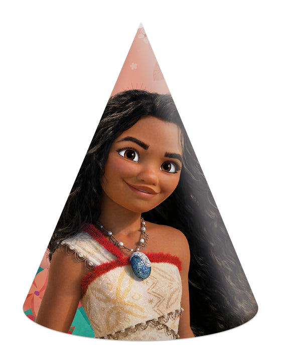 6 Chapeaux de fête Vaiana 2