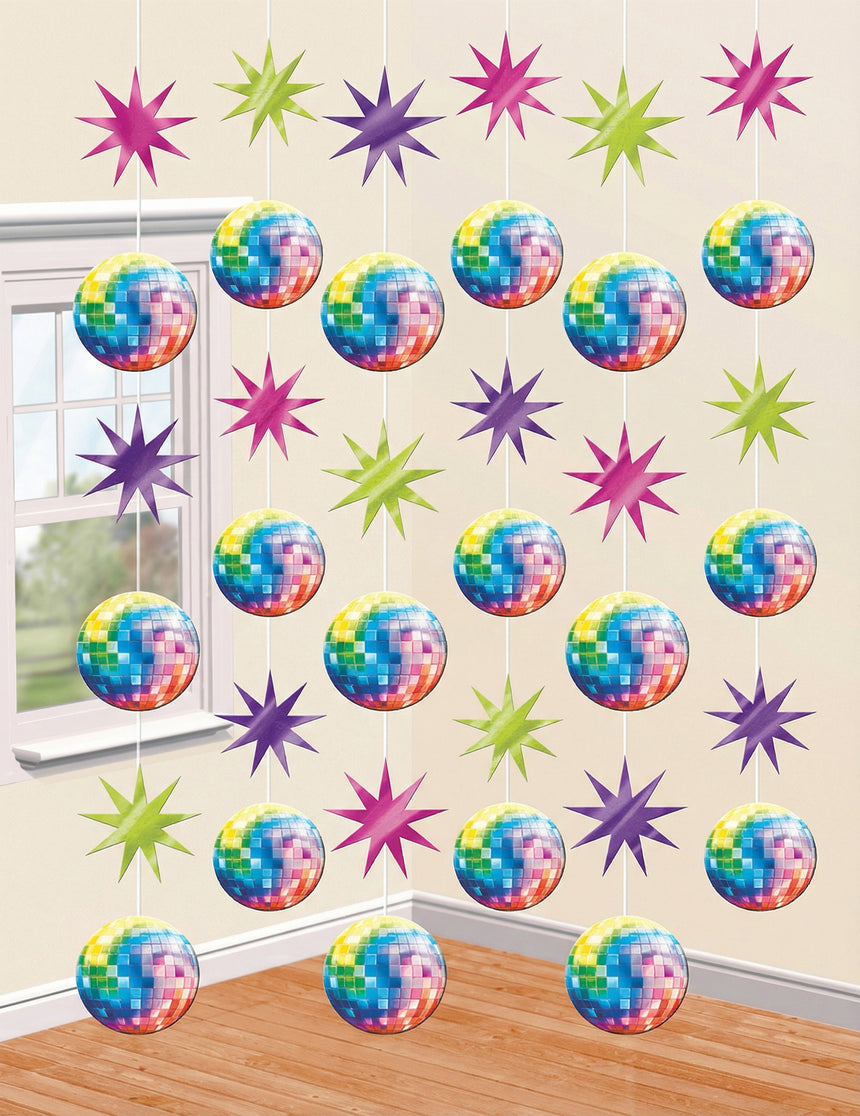 6 Décorations à suspendre Disco Boules à facettes
