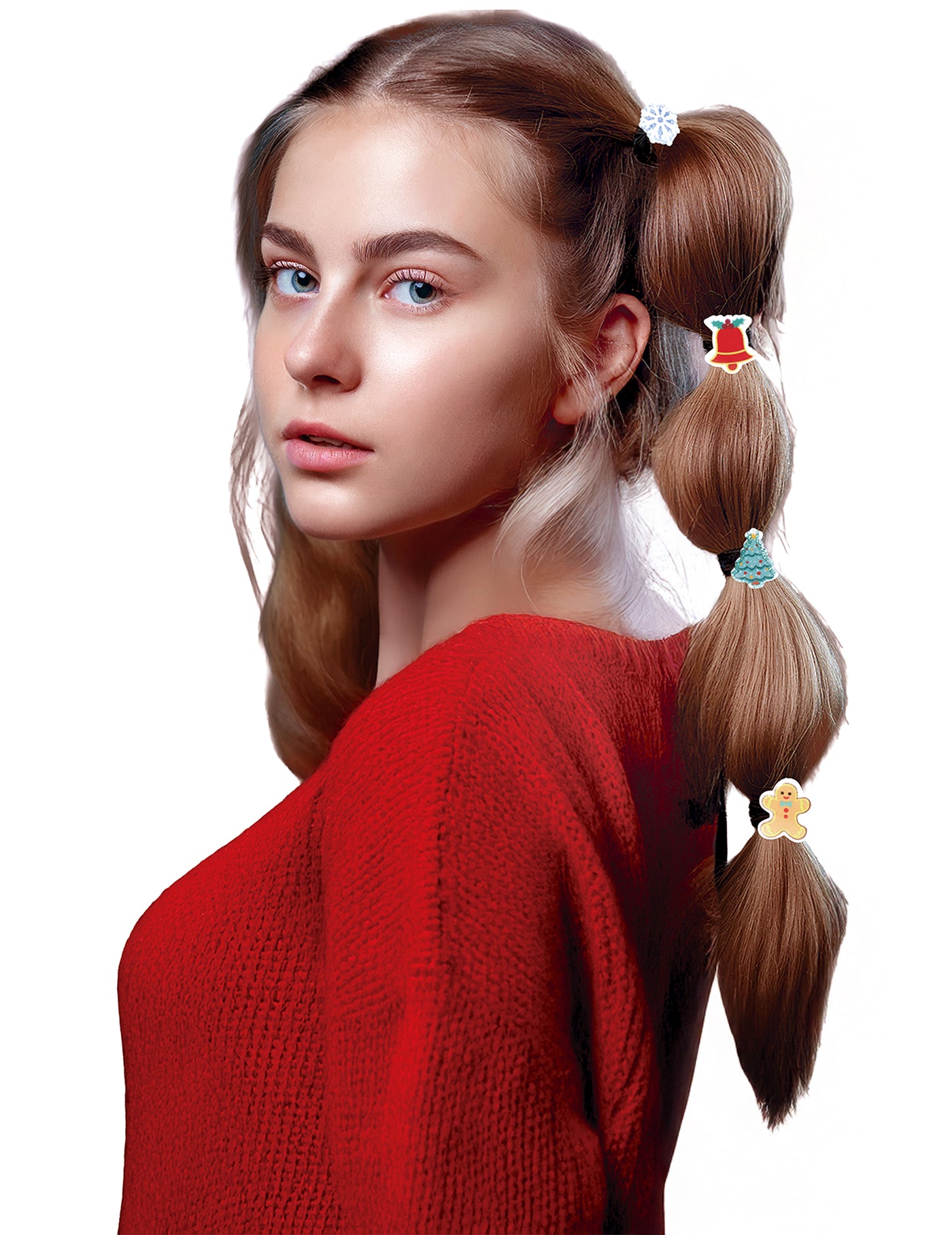 6 Elastiques à cheveux de Noël
