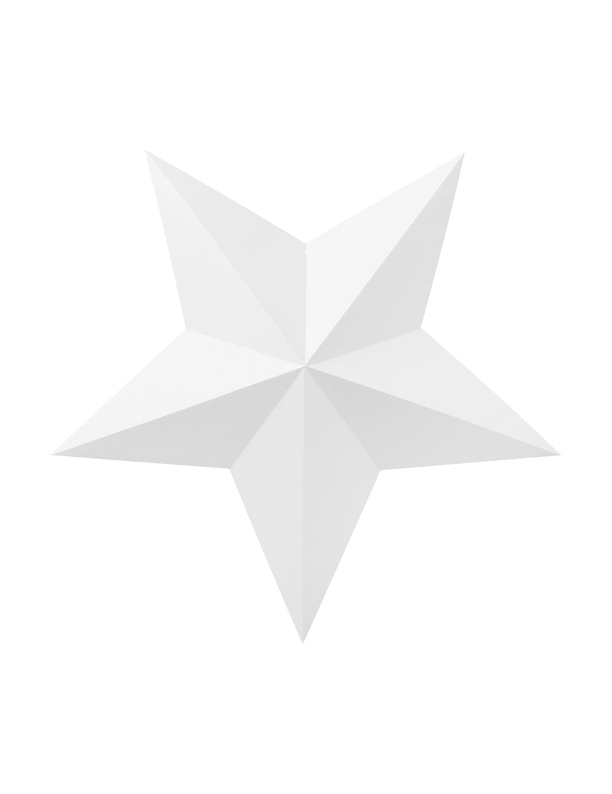 6 Etoiles à suspendre 3D blanches noël