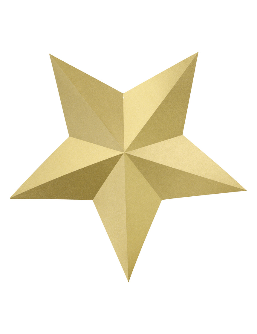 6 Etoiles à suspendre 3D dorées Noël