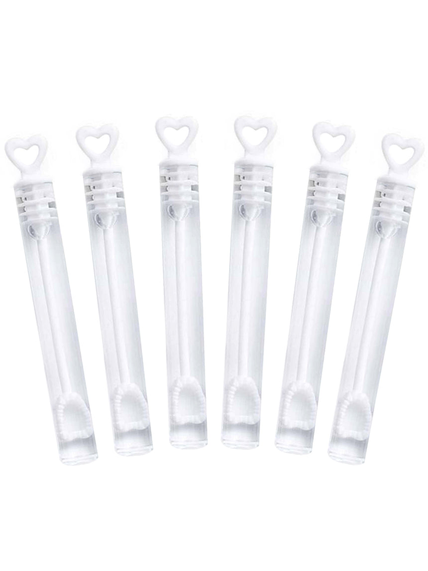 6 flacons de bulles à savon mariage avec bouchon c?ur