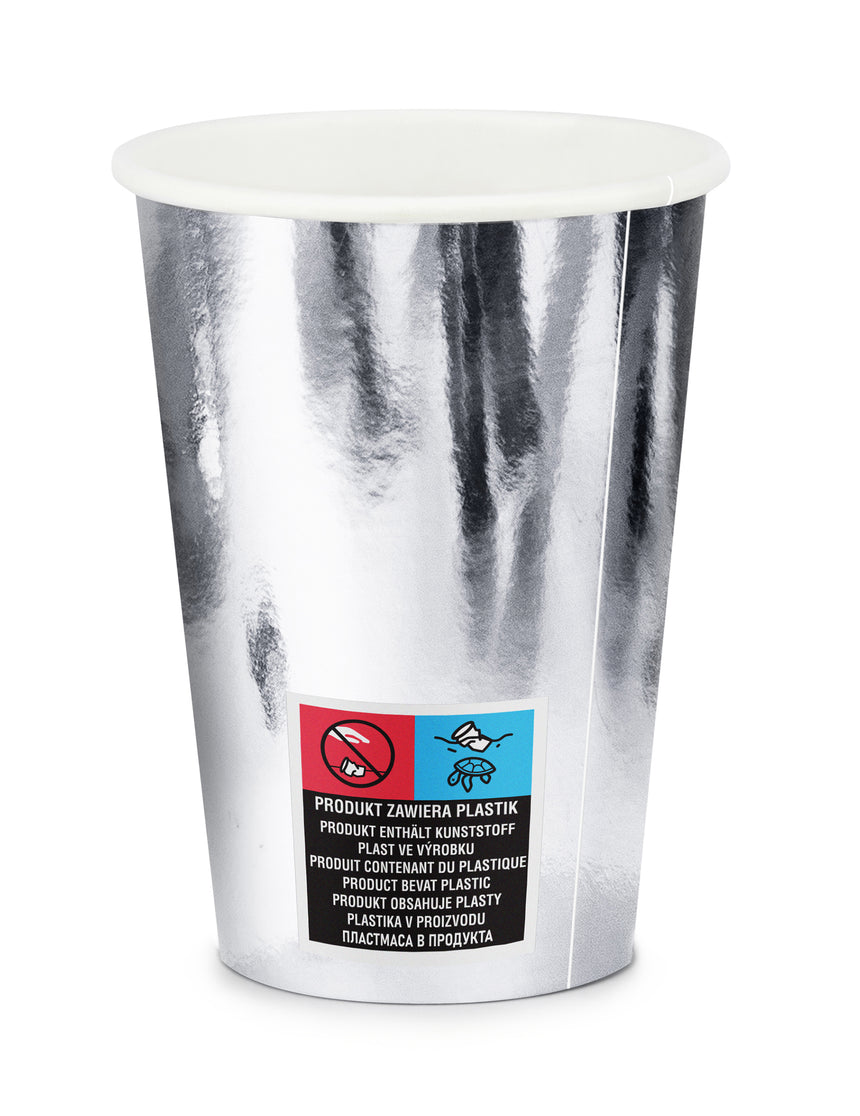 6 gobelets argentés 220 ml