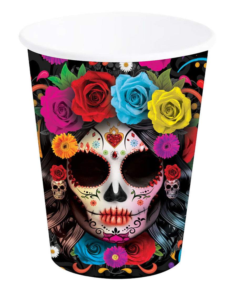 6 Gobelets Catrina Dia de los muertos 240 ml