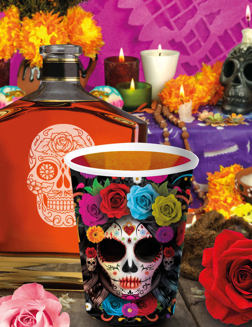 6 Gobelets Catrina Dia de los muertos 240 ml