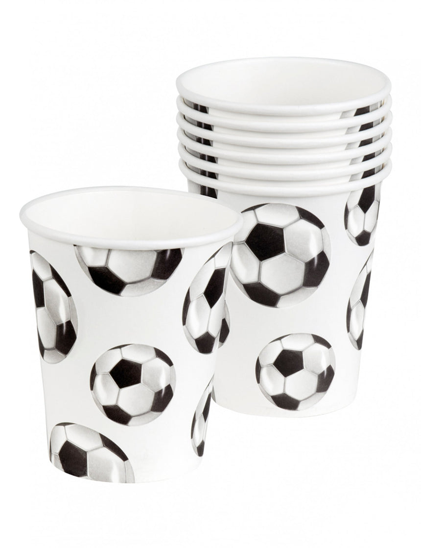 10 Gobelets en carton Foot party 21 cl