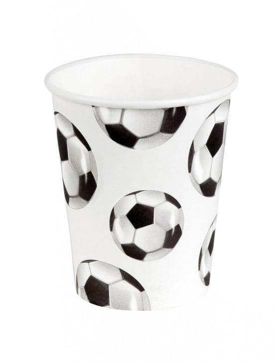10 Gobelets en carton Foot party 21 cl
