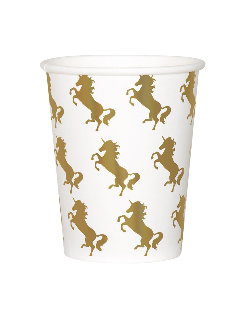 10 Gobelets en carton Licorne Holo 25 cL
