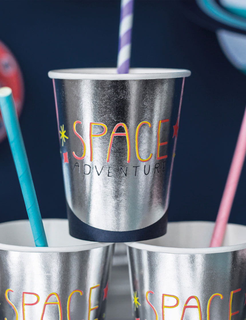 6 Gobelets en carton space adventure 200 ml