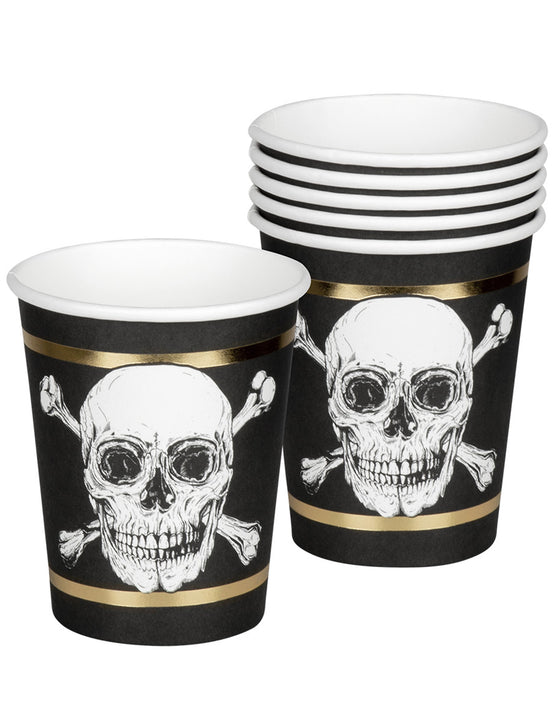 10 Gobelets en carton Pirate Jolly Roger 21 cl