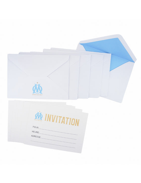 6 Invitations et enveloppes OM