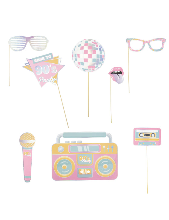 8 Accessoires photobooth années 90