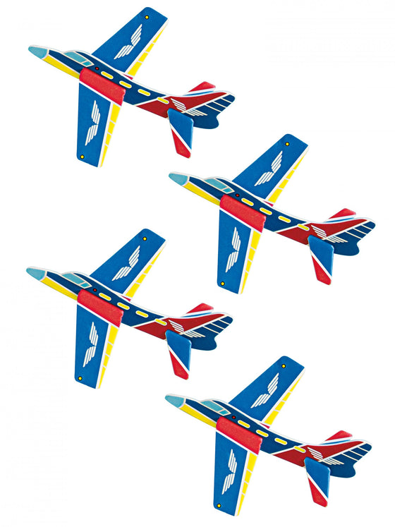 8 accessoires piñata avions en papier cartonné