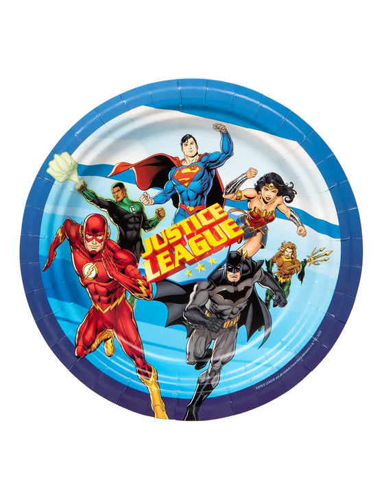 8 Assiettes en carton Justice League 23 cm