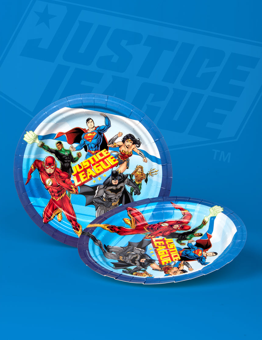 8 Assiettes en carton Justice League 23 cm