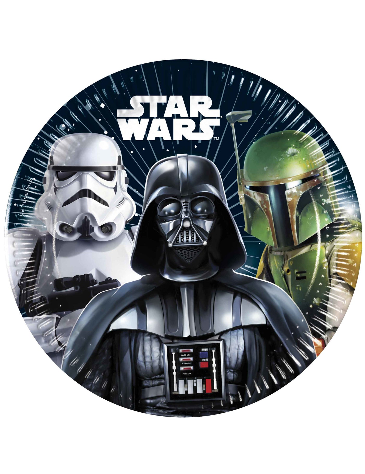 8 Assiettes en carton Star Wars Galaxy 20 cm