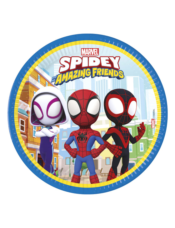 8 Assiettes Spidey et ses amis 23 cm