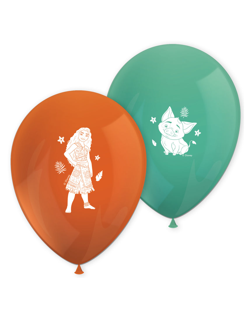 8 Ballons en latex Vaiana 2