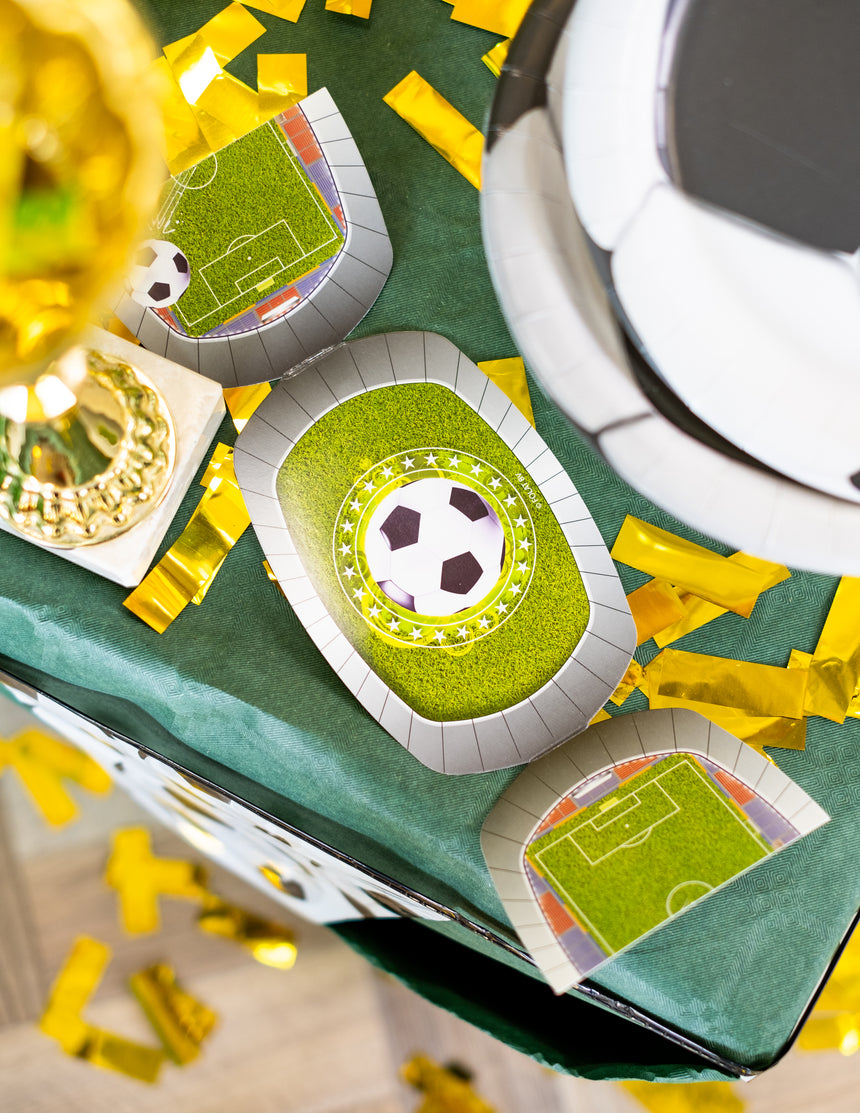 8 Cartes d'invitation avec enveloppes Stade De Foot 15 x 10 cm