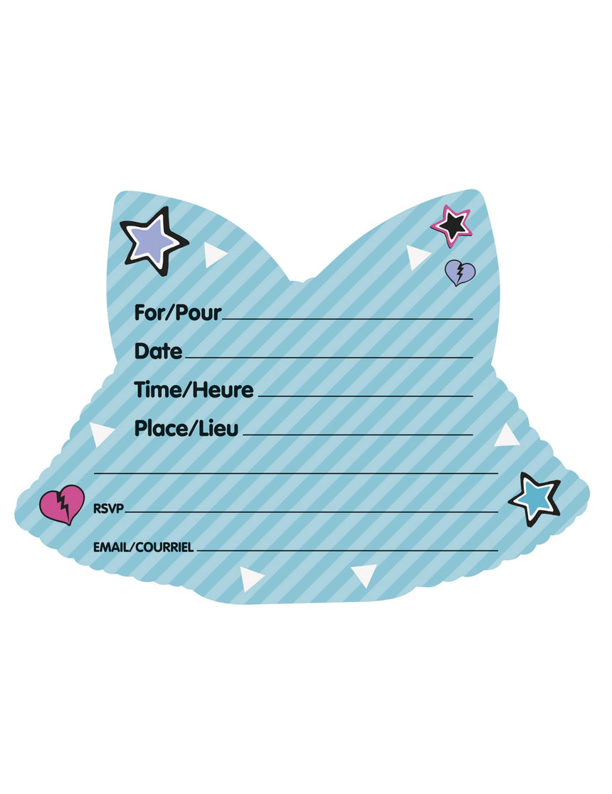 8 Cartons d'invitation LOL Surprise 10 x 14 cm