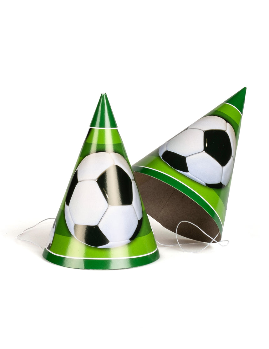 8 chapeaux foot en carton ballon 3d