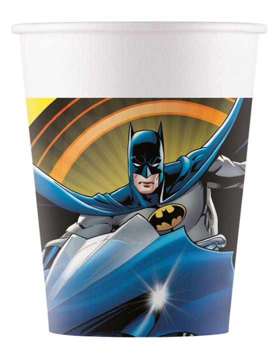 8 Gobelets en carton Batman 200 ml