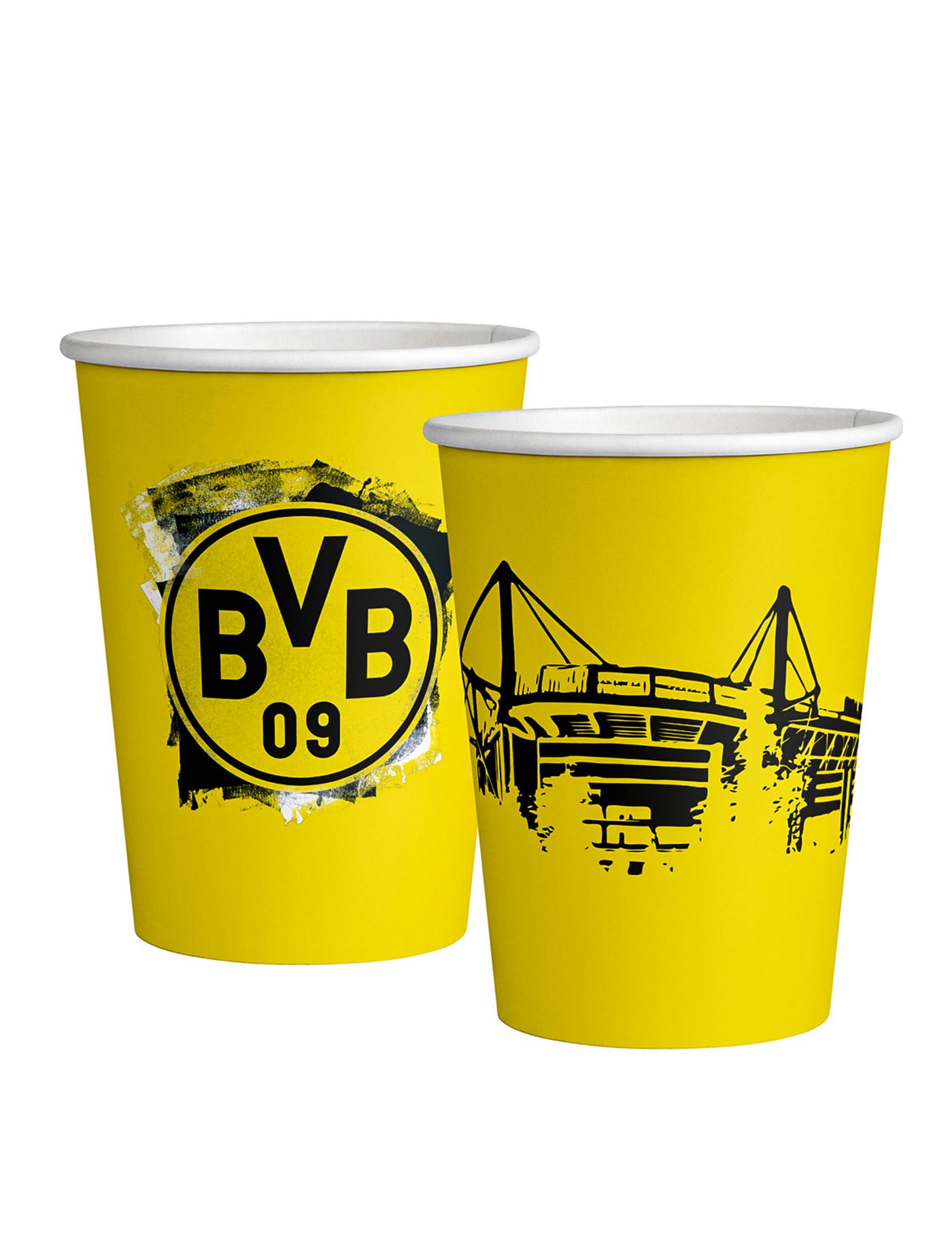 8 Gobelets en carton Borussia Dortmund 250 ml