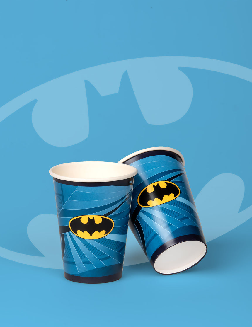 8 Gobelets en carton Batman 210 ml