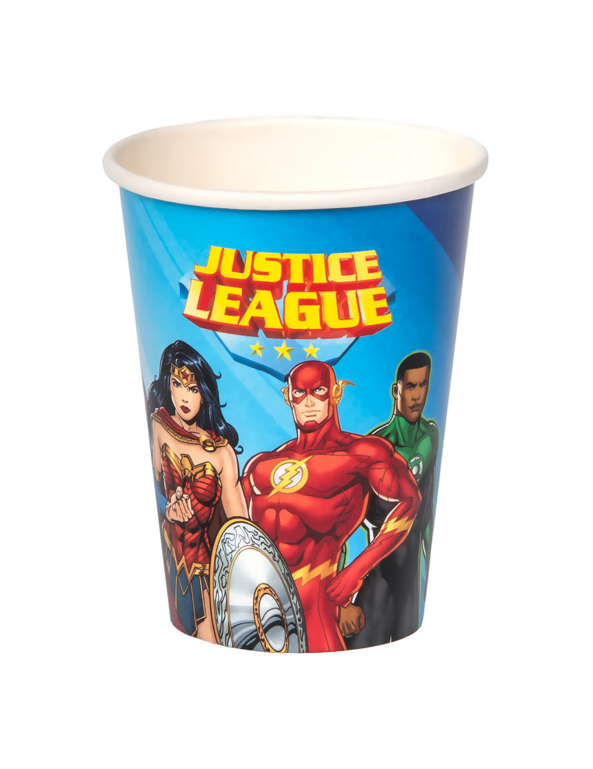 8 Gobelets en carton Justice League 210 ml