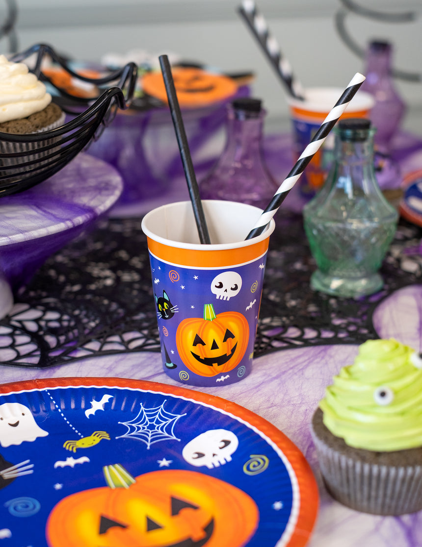 8 Gobelets en carton Halloween friends 250 ml